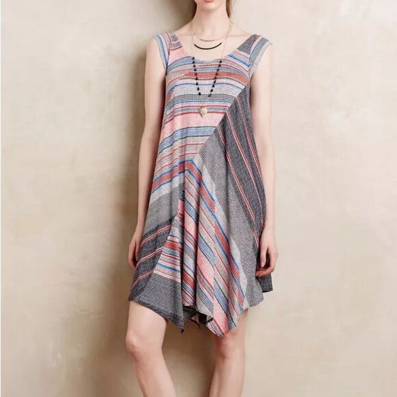 ❌LAST CHANCE Premise Amaya A-Line Striped Jersey Knit Dress Size Medium - Picture 1 of 11